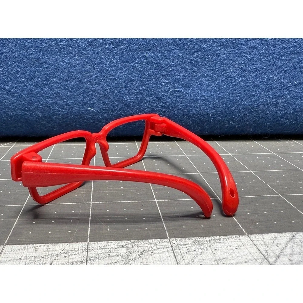 Doll Size Plastic Red Eyeglasses No‎ Lens